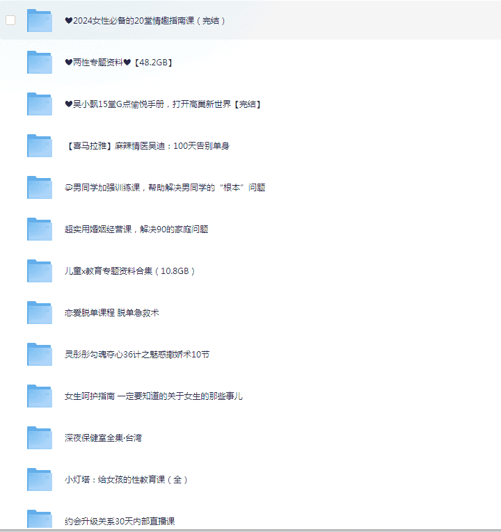 新两性专题资料（84GB）