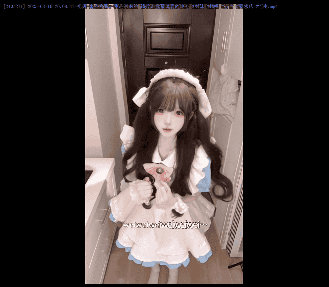 【独家4K60帧】 ?来点宫酱w（河南萌妹）? 美女动态舞蹈壁纸B站/抖音/快手知名博主视频274个合集 6.7GB