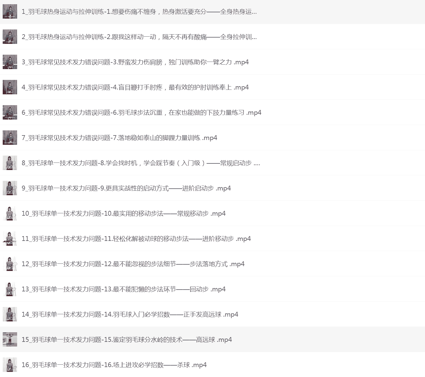 嘉嘉成人羽毛球基础进阶三合一精品课 10G