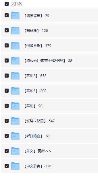 有氧运动节奏音乐大合集   [动感、节奏、激情、高品质] 跑起来！【23G】