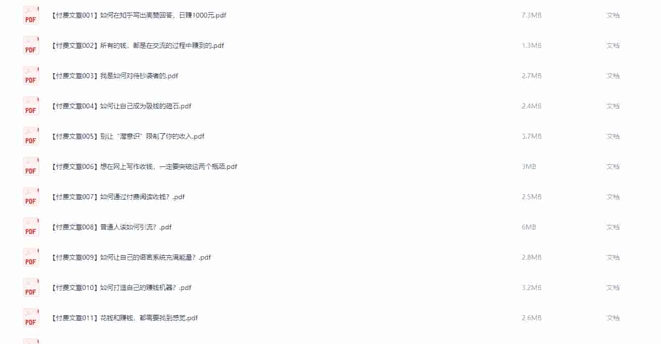 赢在8小时之外付费文章（绝密，勿外传）【746.9MB】