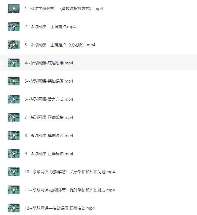 打羽毛球运动教学课程   [技巧教学]  [MP4]   [12.84 GB]