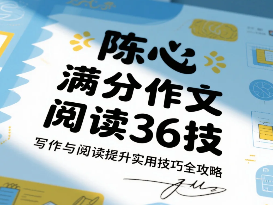 【课程】陈心满分作文阅读36技，写作与阅读提升实用技巧全攻略 mp4 [5.8GB]