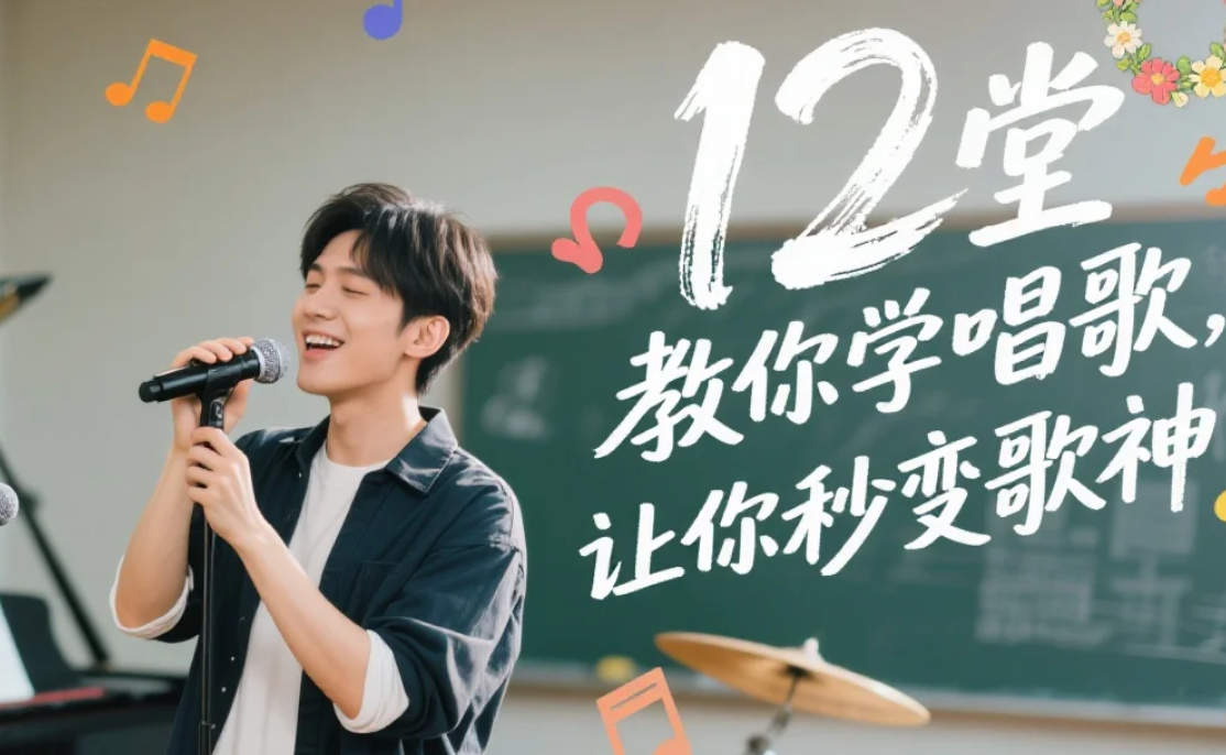 【课程】12堂教你学唱歌，让你秒变歌神 mp4 [4.4GB]